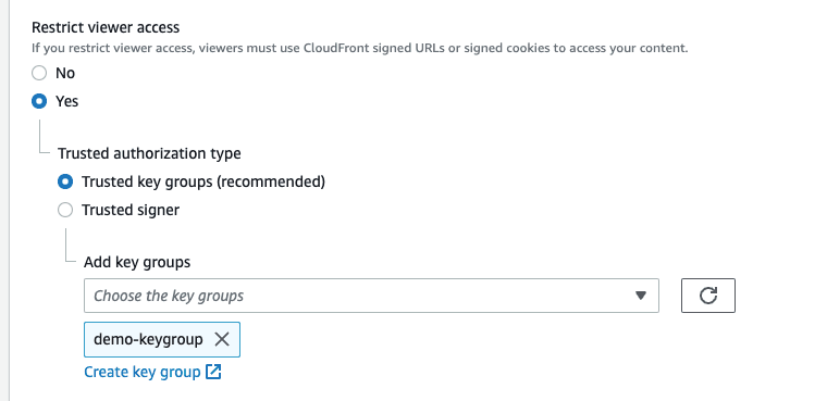 AWS Console CloudFront distribution